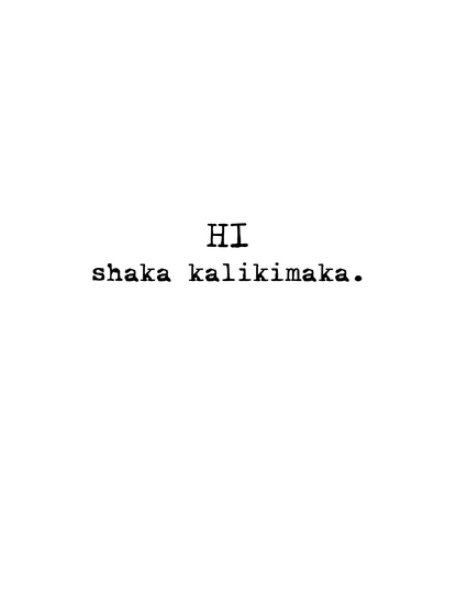 HI shaka kalikimaka.