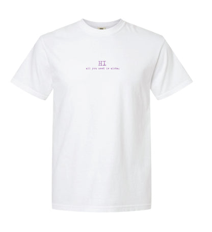 HI all you need is aloha.